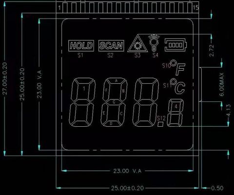 HTN LCD Panel Positive Transmissive Wide Temperature Infrared Themometer