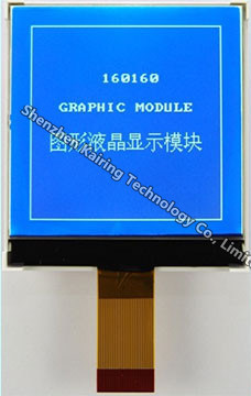 COG 160*160 LCD Graphic Module FSTN Positive Transflective Wide Temperature with Blue / White Backlight