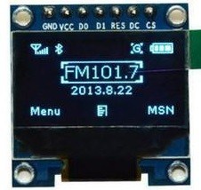 0.96Inch White PM OLED Module FPC Pins with Resolution 128*64Dots IPS Viewing Angle